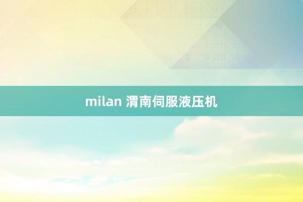 milan 渭南伺服液压机