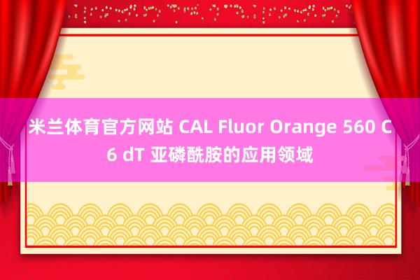 米兰体育官方网站 CAL Fluor Orange 560 C6 dT 亚磷酰胺的应用领域