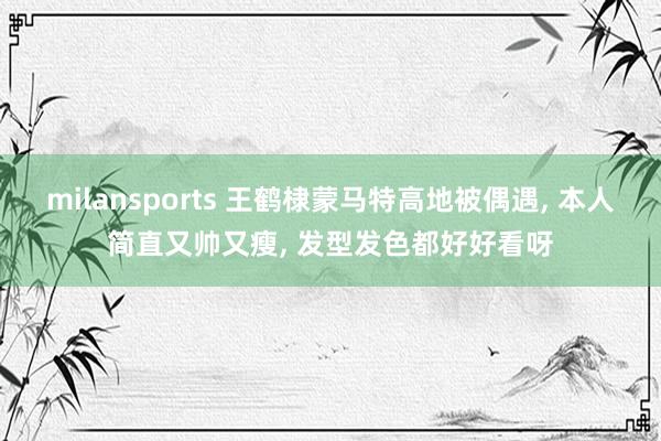 milansports 王鹤棣蒙马特高地被偶遇, 本人简直又帅又瘦,<a href=